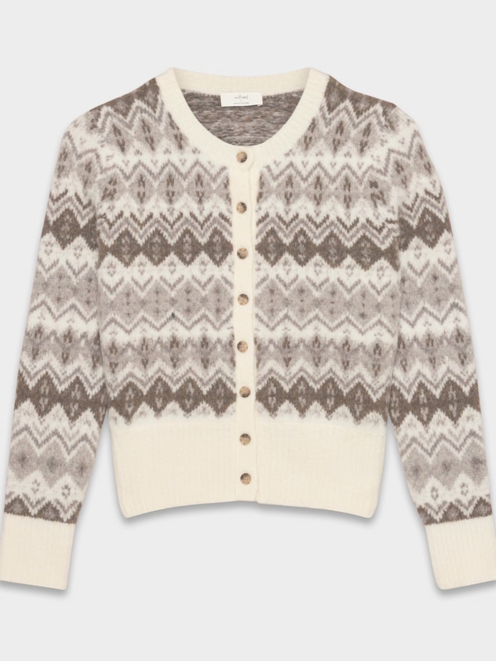 Aritzia Cardigan in Cream and Brown